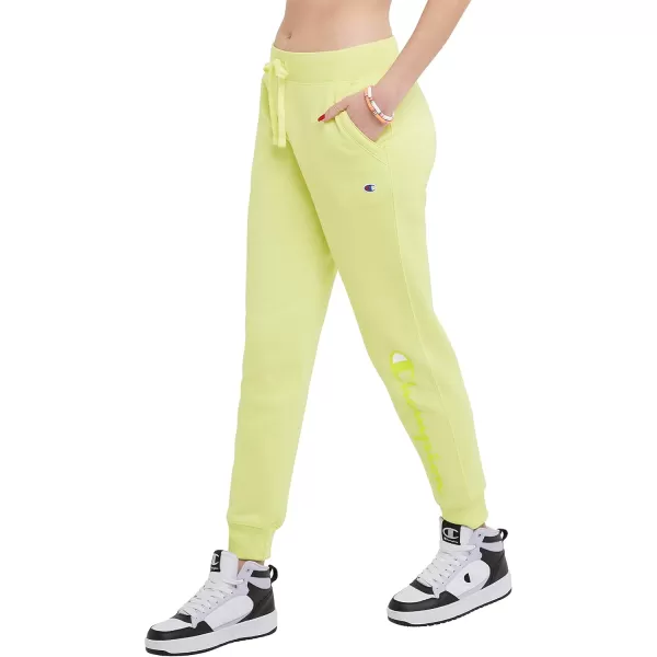 imageChampion Womens Joggers Powerblend Fleece Joggers Comfortable Pants for Women 29quot Plus Size AvailableFrozen Lime Script