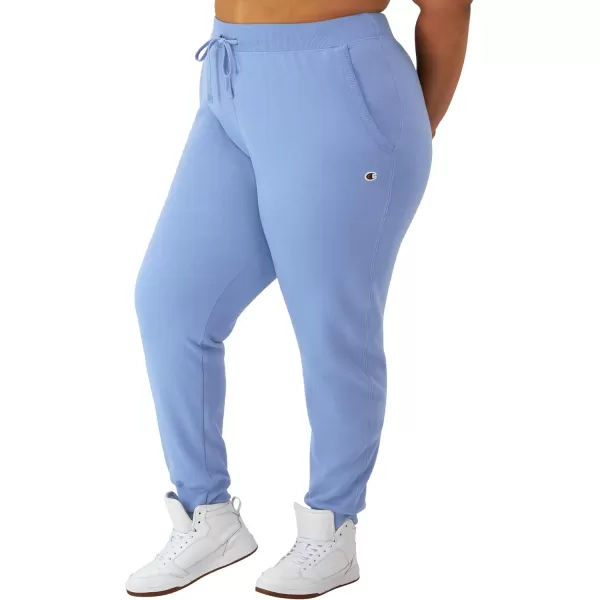 imageChampion Womens Joggers Powerblend Fleece Joggers Comfortable Pants for Women 29quot Plus Size AvailablePlaster Blue