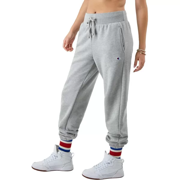 imageChampion Womens Joggers Powerblend Fleece Joggers Comfortable Sweatpants for Women 27quotOxford Gray C Patch Logo