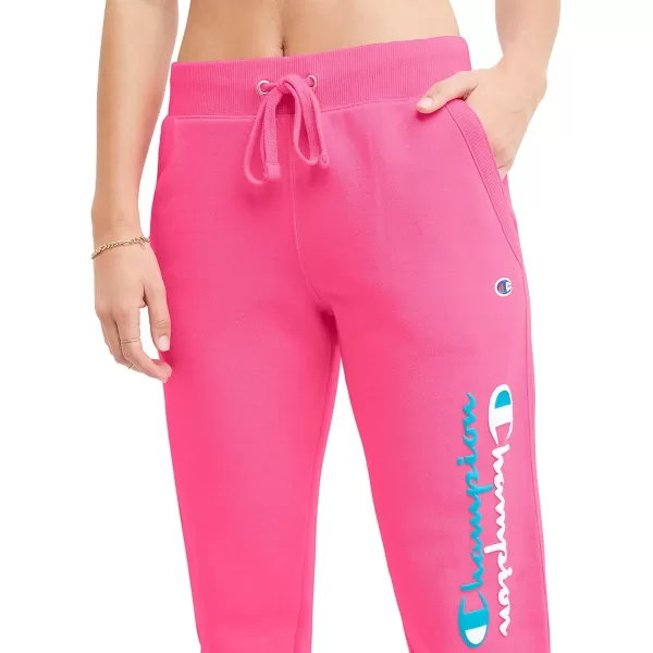 imageChampion Womens Powerblend Joggers Retired ColorsJoyful Pink Puff Script