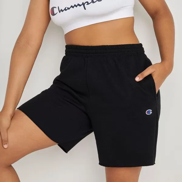 imageChampion Womens Shorts Powerblend Fleece Shorts Comfortable Shorts for Women 65quotBlack