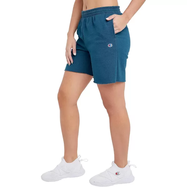 imageChampion Womens Shorts Powerblend Fleece Shorts Comfortable Shorts for Women 65quotFresh Teal