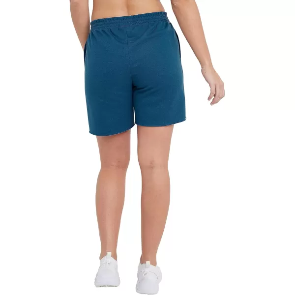 imageChampion Womens Shorts Powerblend Fleece Shorts Comfortable Shorts for Women 65quotFresh Teal