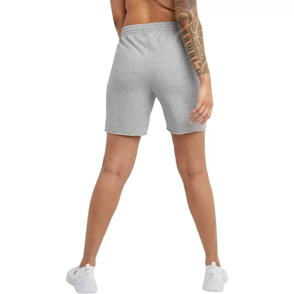 imageChampion Womens Shorts Powerblend Fleece Shorts Comfortable Shorts for Women 65quotOxford Gray