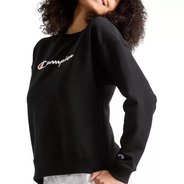 imageChampion Womens Sweatshirt Powerblend Crewneck for Women Script Plus Size AvailableBlack Script