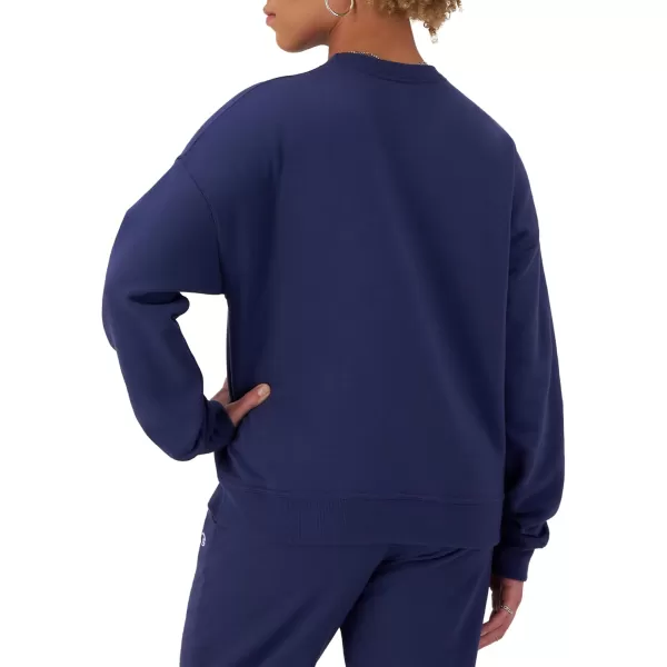imageChampion Womens Sweatshirt Powerblend Crewneck for Women Script Plus Size AvailableBlown Glass Blue Champion Football