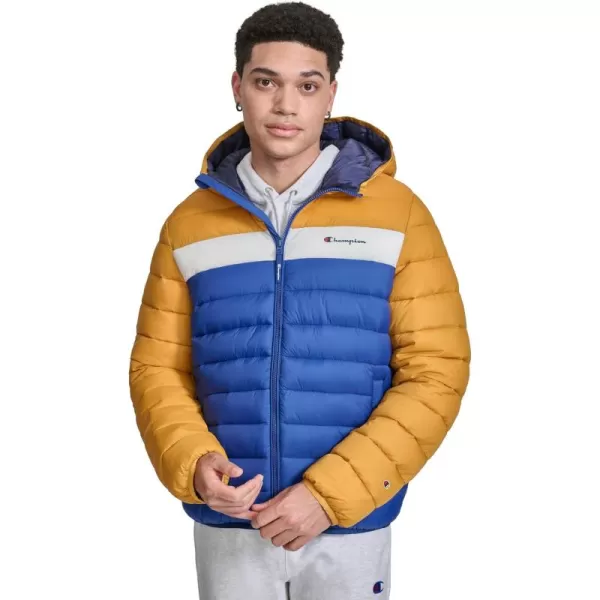 imageChampion Mens Performance Lightweight Puffer Jacket with HoodSunflower Combo