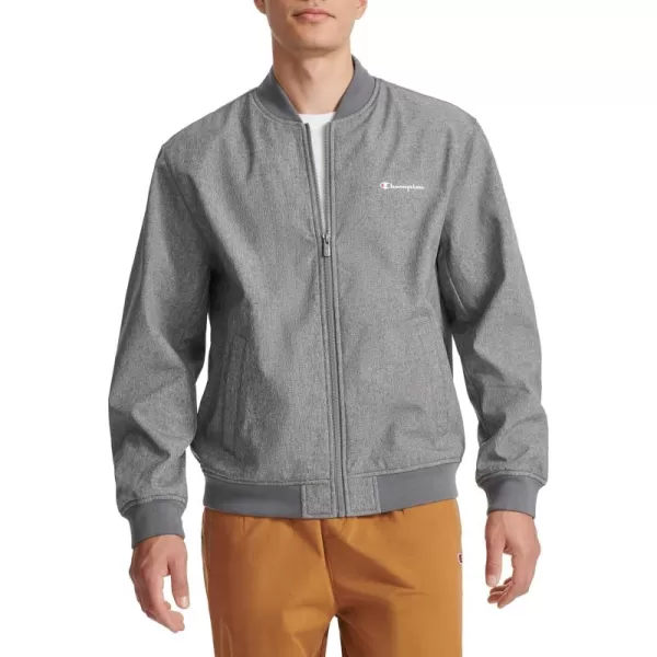 imageChampion Mens Soft Shell Sport Bomber Jacket with LogoHeather Grey