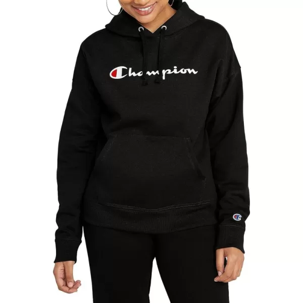 imageChampion Womens Hoodie Powerblend Fleece Comfortable Hoodie Sweatshirt for Women Plus Size AvailableBlack Script