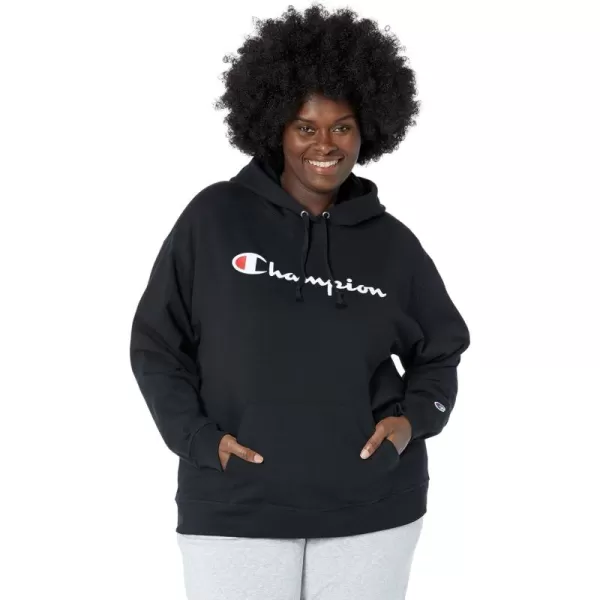 imageChampion Womens Hoodie Powerblend Fleece Hoodie for Women C Logo Plus Size AvailableBlack Script Retired