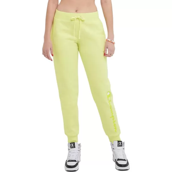 imageChampion Womens Joggers Powerblend Fleece Joggers Comfortable Pants for Women 29quot Plus Size AvailableFrozen Lime Script