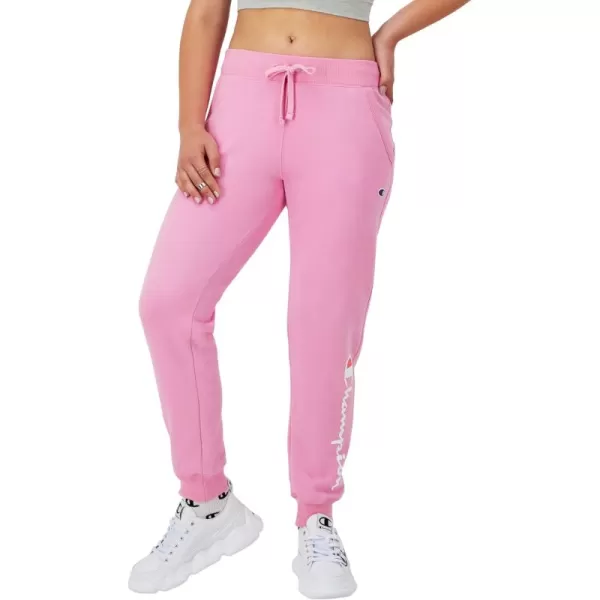 imageChampion Womens Joggers Powerblend Fleece Joggers Comfortable Pants for Women 29quot Plus Size AvailableSpirited Pink Script