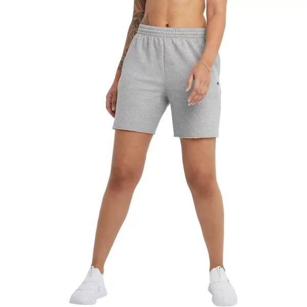 imageChampion Womens Shorts Powerblend Fleece Shorts Comfortable Shorts for Women 65quotOxford Gray