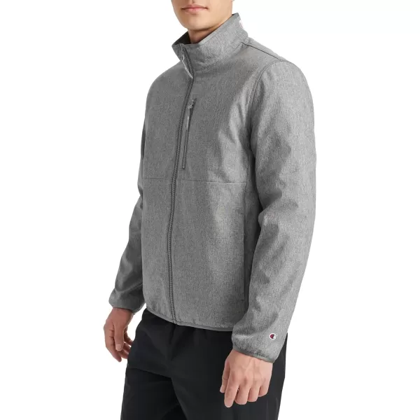 imageChampion Mens Lightweight Active Soft Shell Jacket with Stand CollarHeather Grey