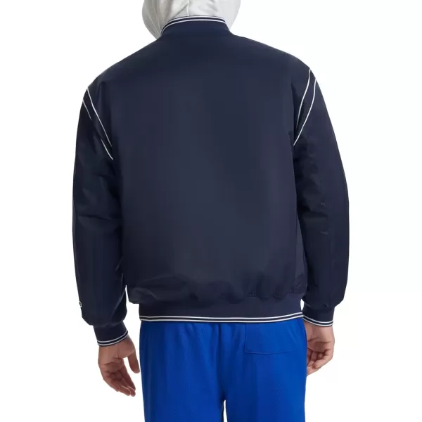 imageChampion Mens Satin Varsity Bomber Jacket with LogoPeacoat