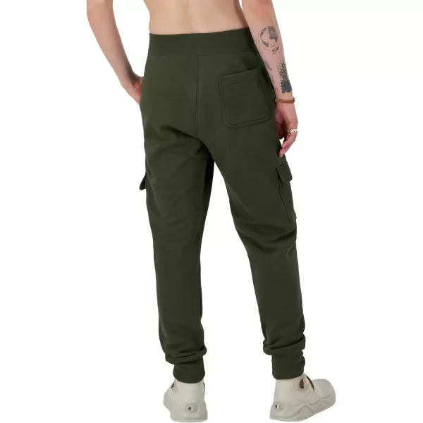 imageChampion Joggers Reverse Weave Fleece Cargo Pants for Men Heavyweight 305quotAcadia Green C Logo