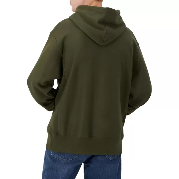 imageChampion Mens Reverse Weave Pullover Left Chest CAcadia Green Left Chest C