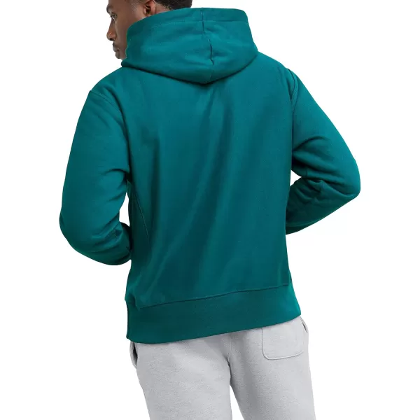 imageChampion Mens Reverse Weave Pullover Left Chest CEverglade Green Left Chest C