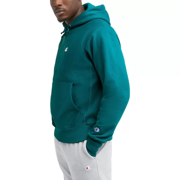 imageChampion Mens Reverse Weave Pullover Left Chest CEverglade Green Left Chest C