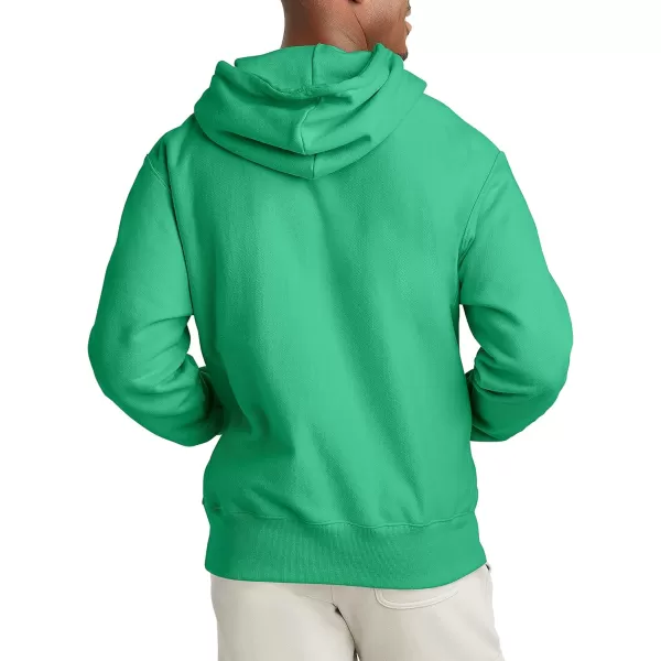 imageChampion Mens Reverse Weave Pullover Left Chest CGreen Crisp Left Chest C