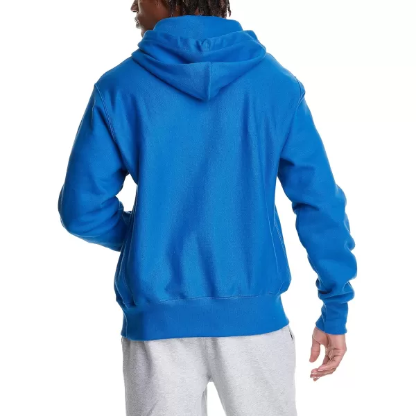 imageChampion Mens Reverse Weave Pullover Left Chest CLiving in Blue Left Chest C