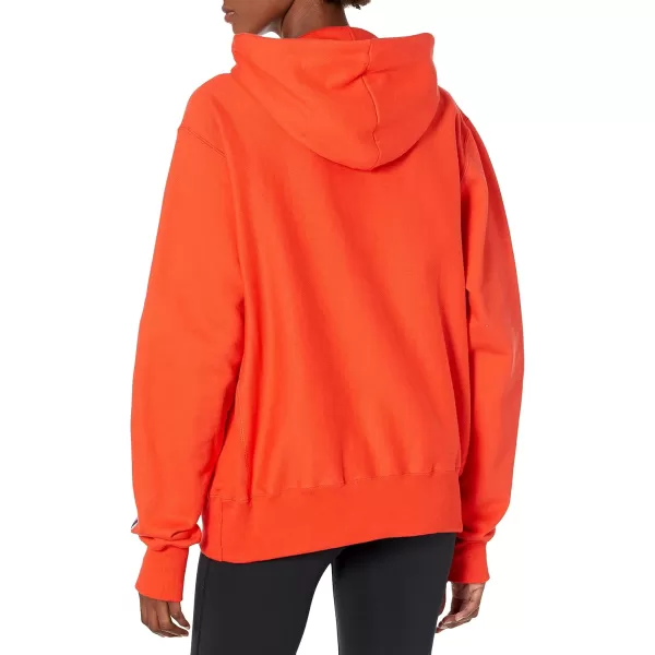 imageChampion WomenS Reverse Weave Oversized Hoodie Retired ColorsDynamic Orange Left Chest C