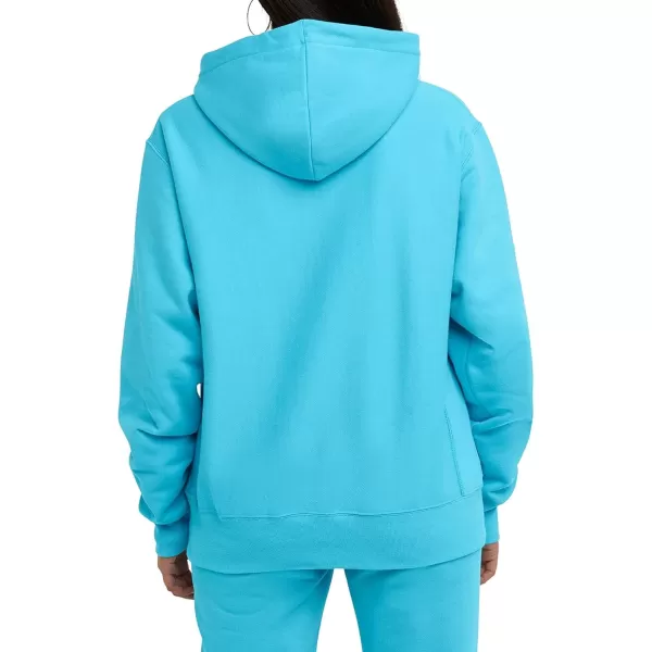 imageChampion WomenS Reverse Weave Oversized Hoodie Retired ColorsLight Sky Blue Left Chest C