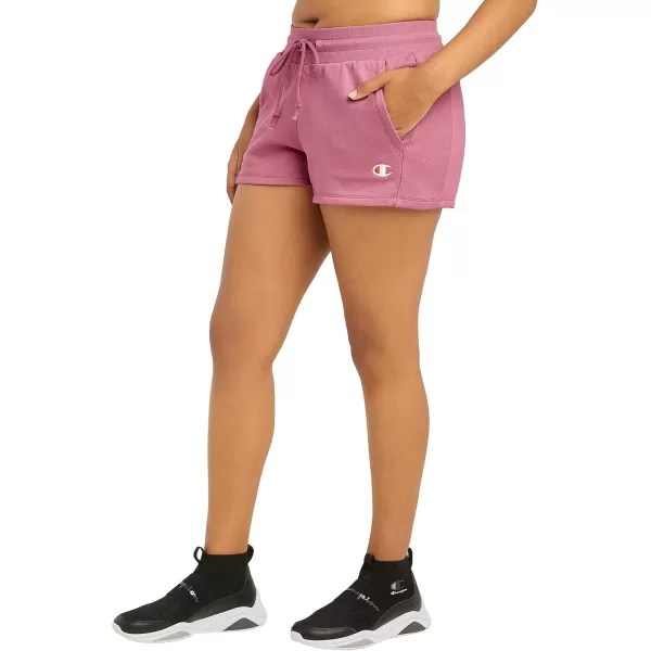 imageChampion WomenS Shorts Reverse Weave Fleece Shorts Comfortable Fleece Shorts For Women 3Terracotta Pink C Patch Logo