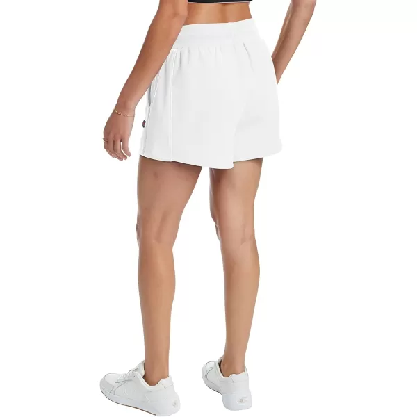 imageChampion WomenS Shorts Reverse Weave Fleece Shorts Comfortable Fleece Shorts For Women 3White C Patch Logo