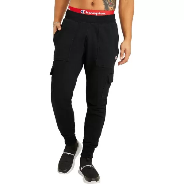 imageChampion Joggers Reverse Weave Fleece Cargo Pants for Men Heavyweight 305quotBlack C Logo