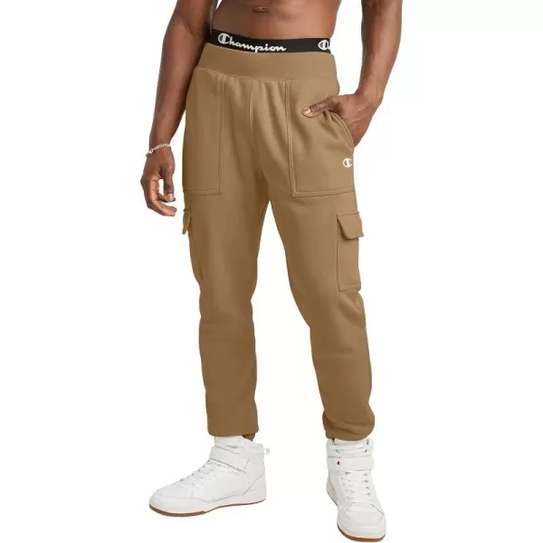 imageChampion Joggers Reverse Weave Fleece Cargo Pants for Men Heavyweight 305quotWhole Wheat Khaki C Logo