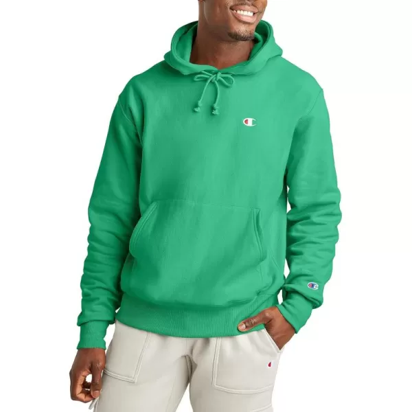 imageChampion Mens Reverse Weave Pullover Left Chest CGreen Crisp Left Chest C