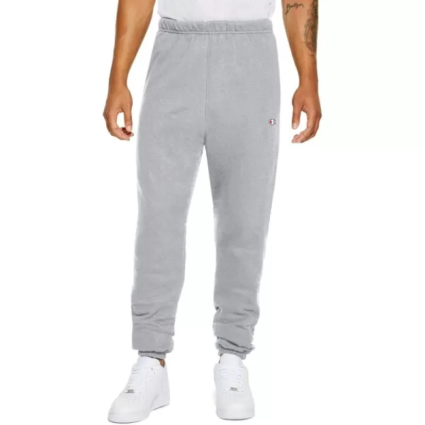 imageChampion Mens Sweatpants Reverse Weave Heavyweight Fleece Sweatpants For Men 30Oxford Gray Big C Logo White