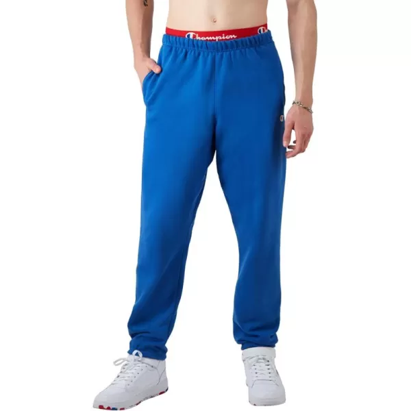 imageChampion Mens Sweatpants Reverse Weave Heavyweight Fleece Sweatpants For Men 30Steel Blue Ink C Logo