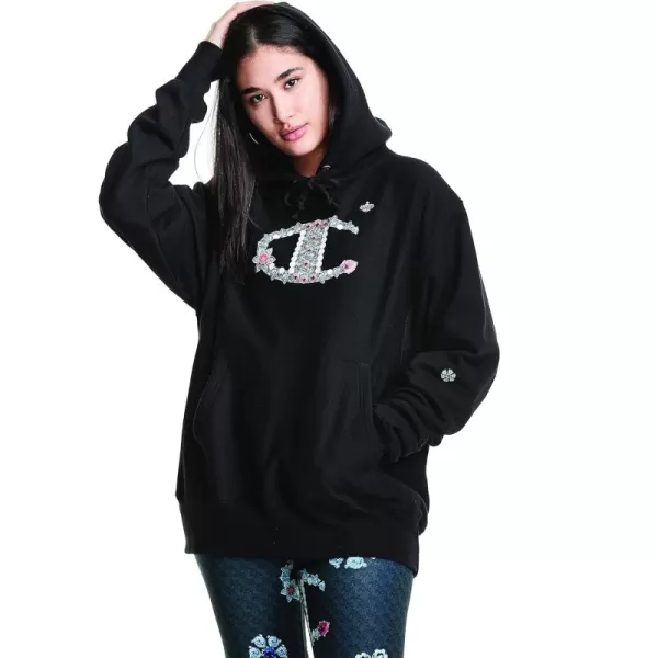 imageChampion WomenS Reverse Weave Oversized Hoodie Retired ColorsBlack Bling C