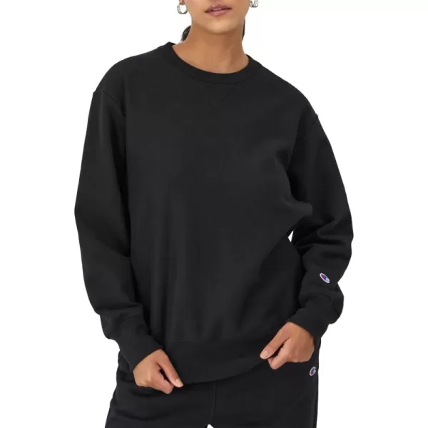 imageChampion WomenS Sweatshirt Reverse Weave Oversized Fleece Crewneck Sweatshirt For WomenBlack