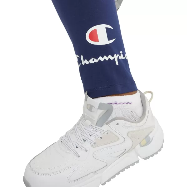 imageChampion WomenS Leggings Authentic Moisture Wicking 78 Leggings For Women 25 Plus Size AvailableAthletic Navy C  Script