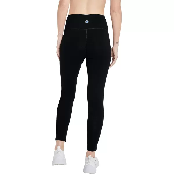 imageChampion WomenS Leggings Authentic Moisture Wicking 78 Leggings For Women 25 Plus Size AvailableBlack