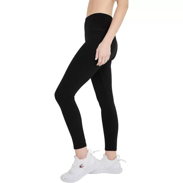 imageChampion WomenS Leggings Authentic Moisture Wicking 78 Leggings For Women 25 Plus Size AvailableBlack