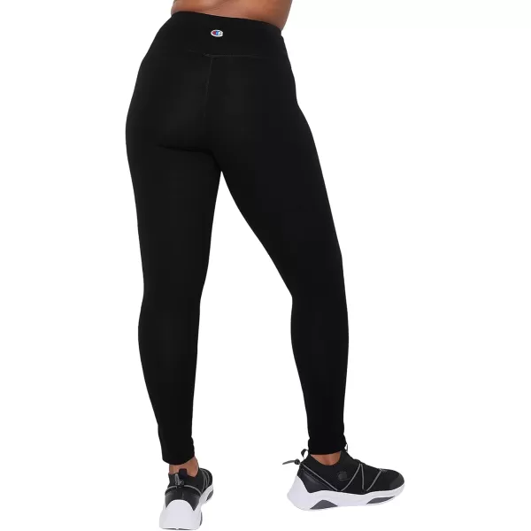 imageChampion WomenS Leggings Authentic Moisture Wicking 78 Leggings For Women 25 Plus Size AvailableBlack Brush Stroke Script