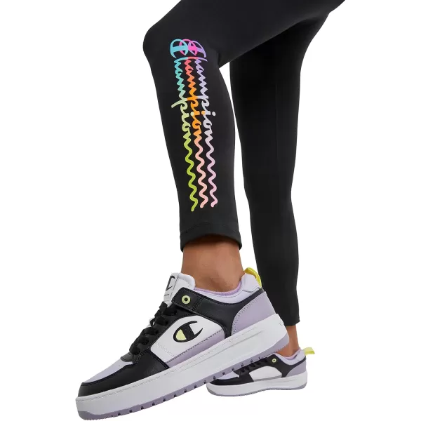imageChampion WomenS Leggings Authentic Moisture Wicking 78 Leggings For Women 25 Plus Size AvailableBlack Wavy Script Ombre