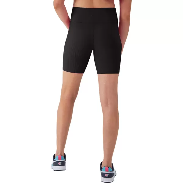 imageChampion Womens Soft Touch Leggings with Pocket 25quot InseamBlack Ribbed Bike Short