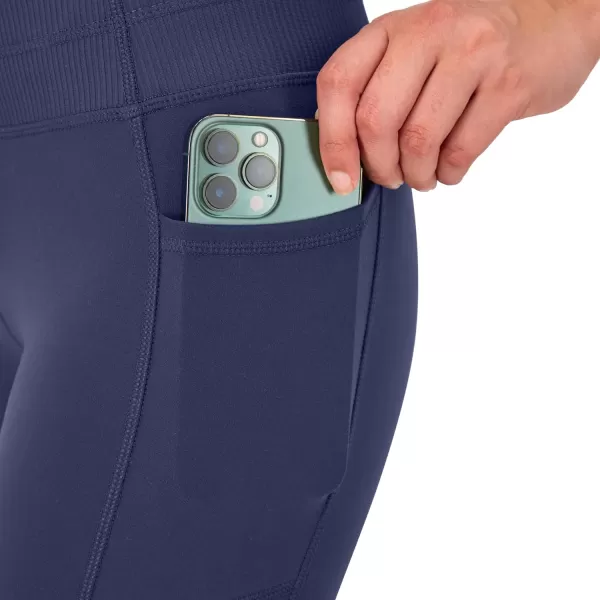 imageChampion Womens Soft Touch Moisture Wicking Drawcord 25quot LeggingsBlown Glass Blue