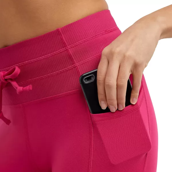 imageChampion Womens Soft Touch Moisture Wicking Drawcord 25quot LeggingsStrawberry Rouge