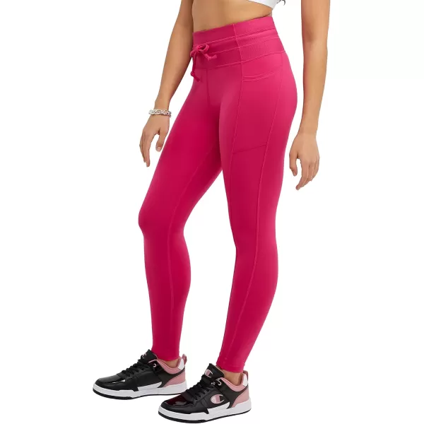 imageChampion Womens Soft Touch Moisture Wicking Drawcord 25quot LeggingsStrawberry Rouge