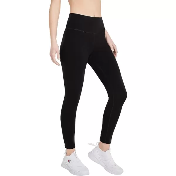 imageChampion WomenS Leggings Authentic Moisture Wicking 78 Leggings For Women 25 Plus Size AvailableBlack