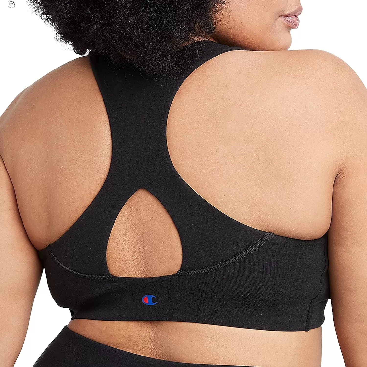 imageChampion WomenS Sports Bra Authentic Moderate Support Classic Sports Bra For Women Plus Size AvailableBlack Script