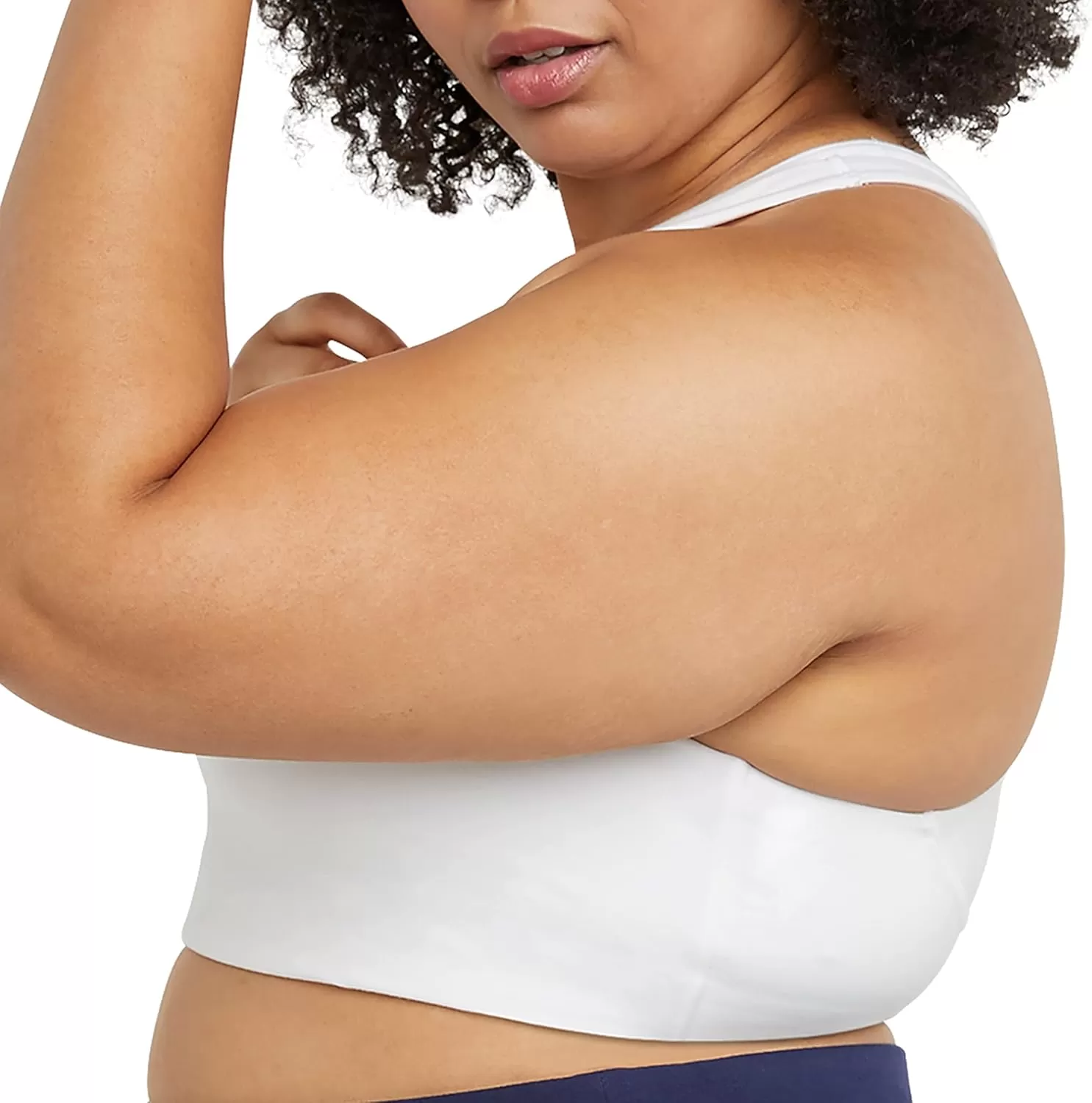 imageChampion WomenS Sports Bra Authentic Moderate Support Classic Sports Bra For Women Plus Size AvailableWhite Script