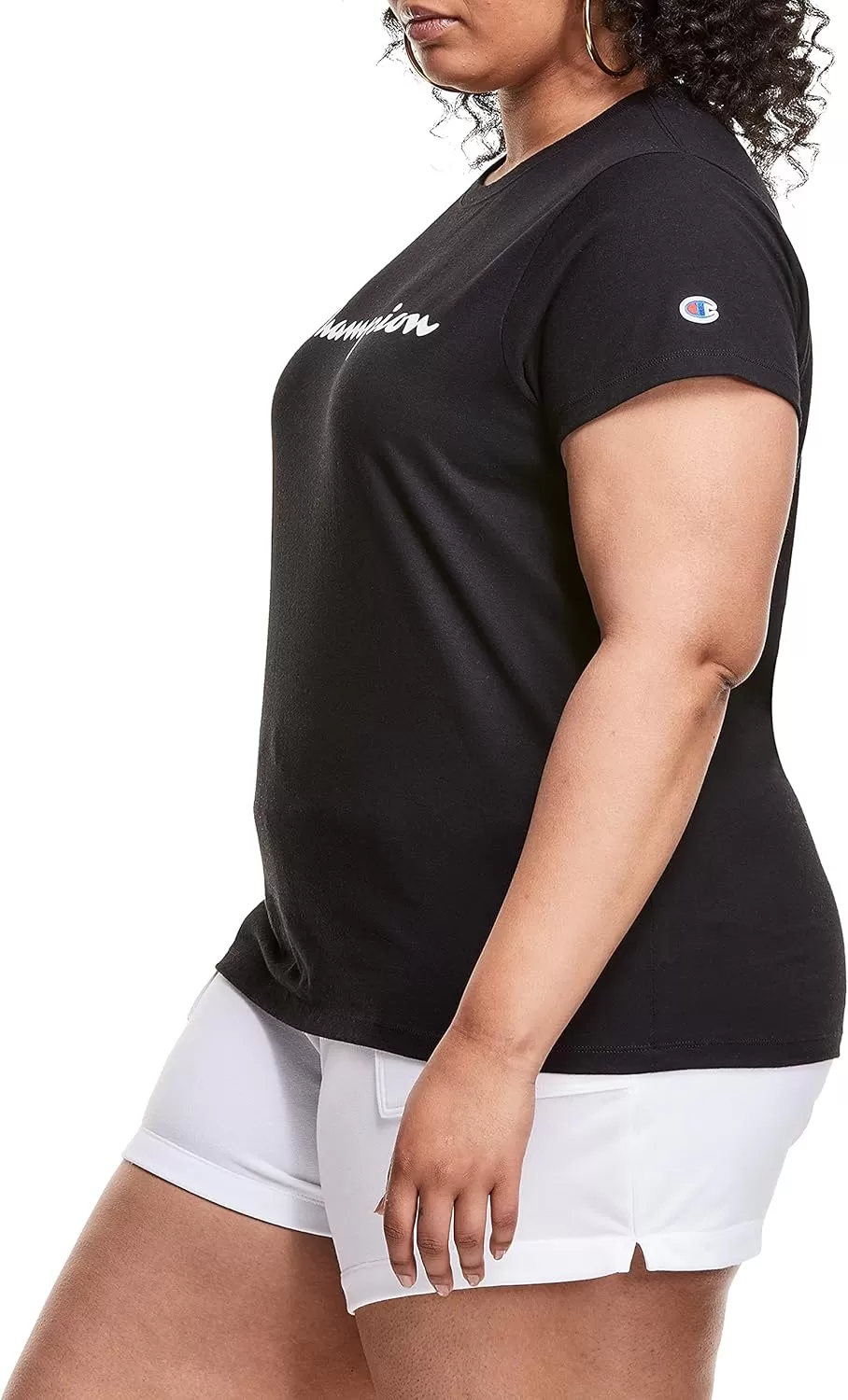 imageChampion Womens Tshirt Classic Short Sleeve Tshirt Lightweight Tee for Women Script Logo Plus Size AvailableBlack Script