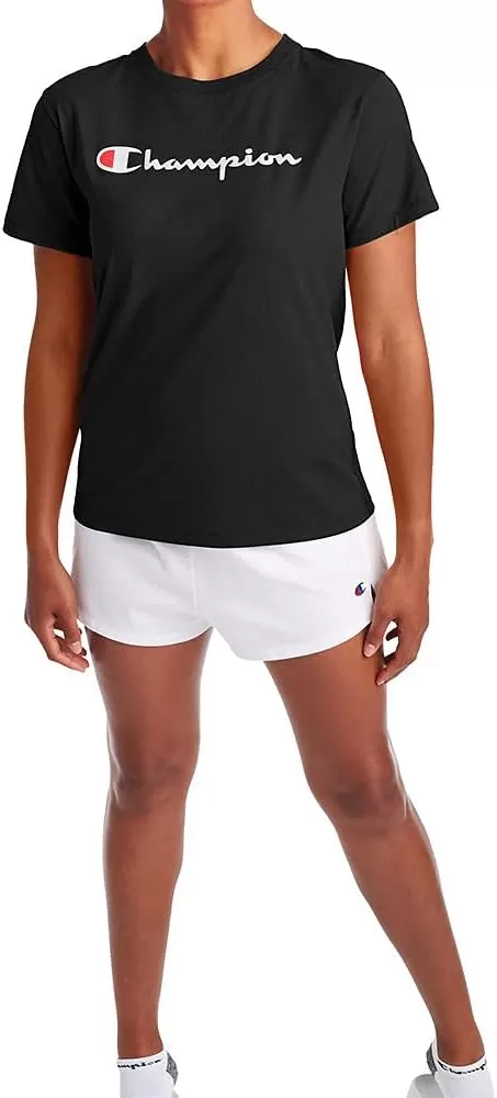 imageChampion Womens Tshirt Classic Short Sleeve Tshirt Lightweight Tee for Women Script Logo Plus Size AvailableBlack Script Retired